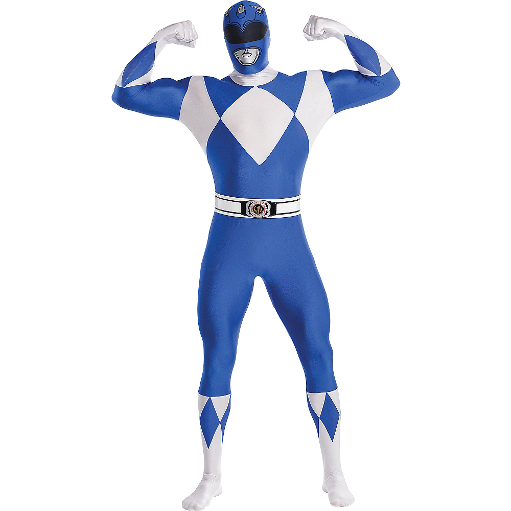 Nav Item for Adult Blue Power Ranger Partysuit - Mighty Morphin Power Range...