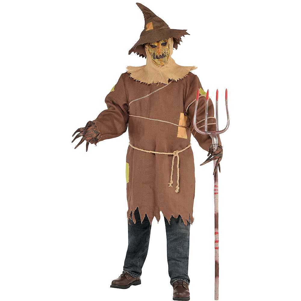 Adult Scary Scarecrow Costume Plus Size Image #1. 