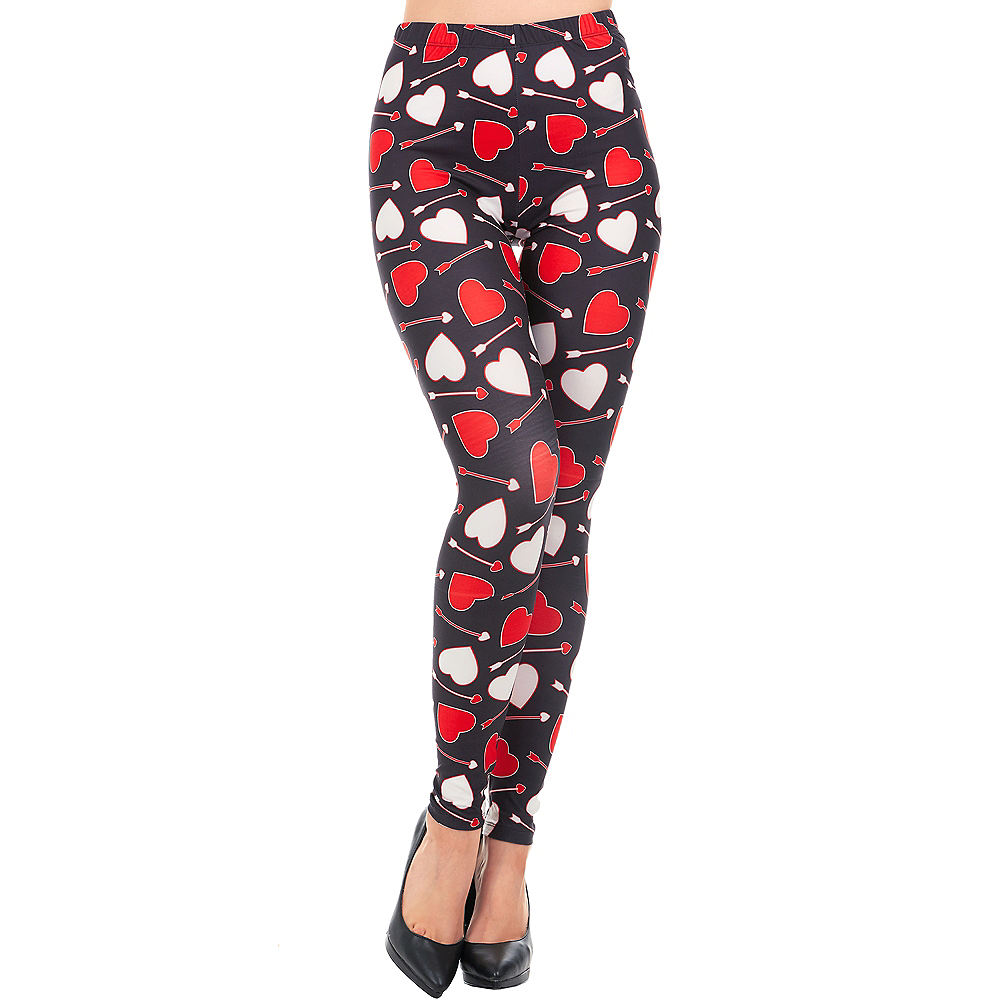 Adult Heart Leggings | Party City