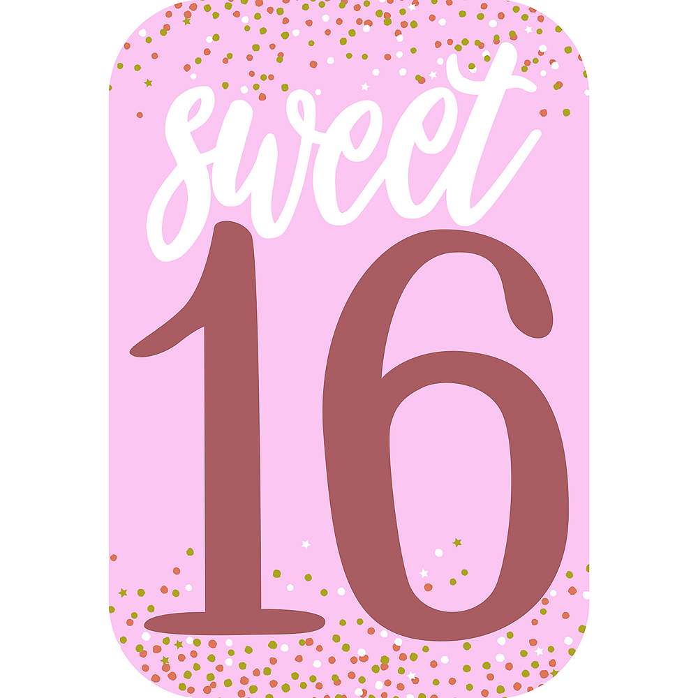 Blush Sweet 16 Standee | Party City