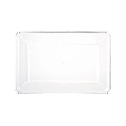 Medium Clear Plastic Rectangular Platter Image #1