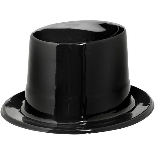 Shiny Black Top Hat Image #1