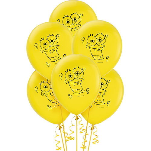 Nav Item for SpongeBob Balloons 6ct Image #1