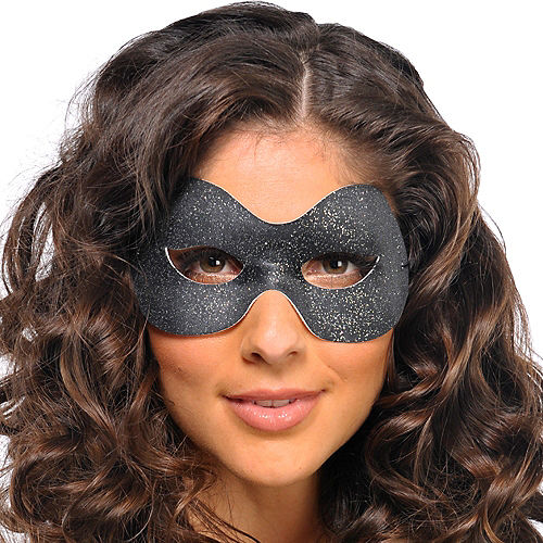 Nav Item for Glitter Black Domino Mask Image #2