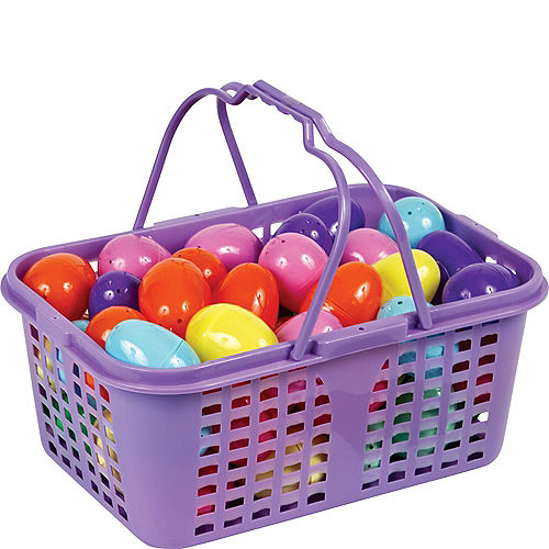 Fillable Easter Eggs in Basket 60ct Image #2