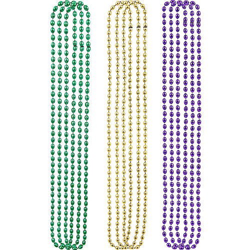 Mardi Gras Bead Necklaces 100ct Image #1