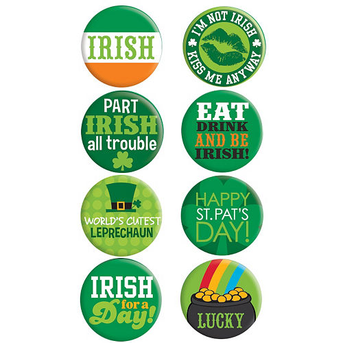 St. Patrick's Day Buttons 8ct Image #1