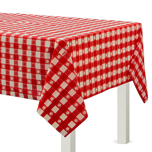 Nav Item for Red Gingham Plastic Table Cover Image #1