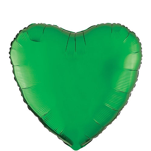 Nav Item for 17in Festive Green Heart Balloon Image #1