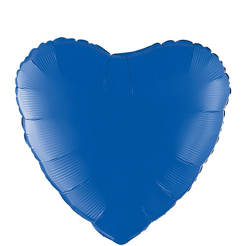 17in Blue Heart Balloon Image #1