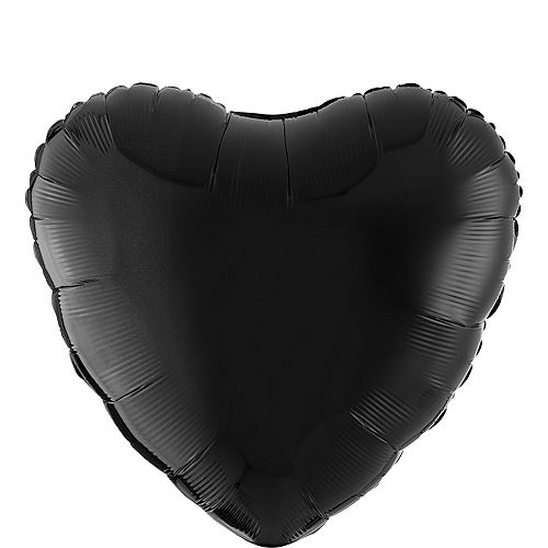 Nav Item for 17in Black Heart Balloon Image #1