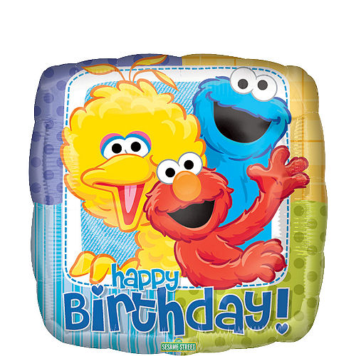 Nav Item for Happy Birthday Sesame Street Balloon, 18in Image #1