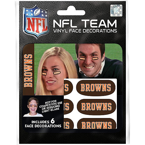 Cleveland Browns Eye Black Stickers 6ct Image #3