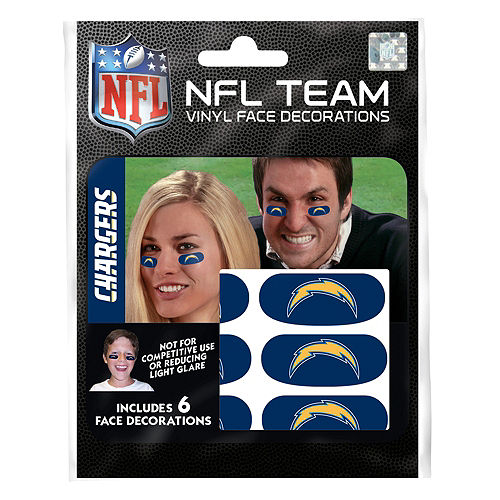 Nav Item for Los Angeles Chargers Eye Black Stickers 6ct Image #1