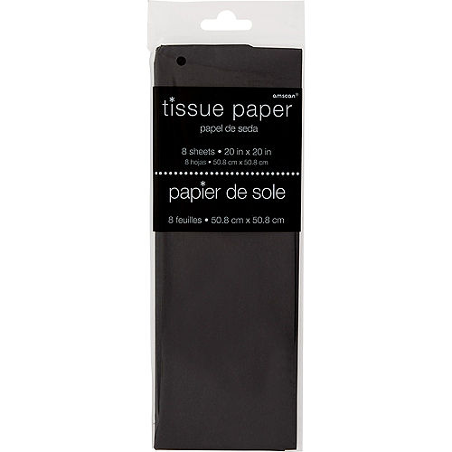 Black Tissue Paper 8ct Image #1