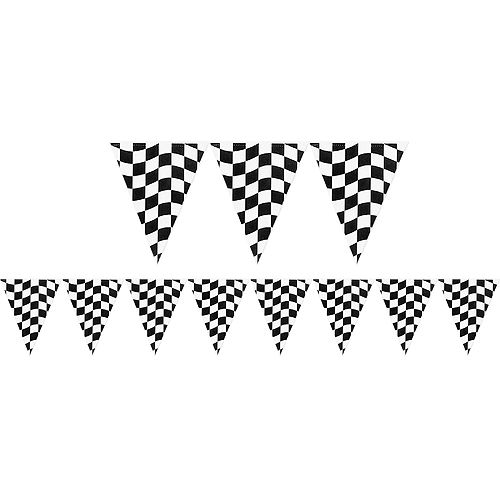 Nav Item for Black & White Checkered Pennant Banner Image #1