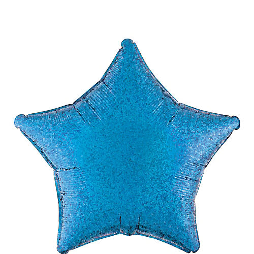Nav Item for Blue Star Balloon - Prismatic, 19in Image #1