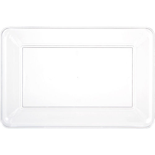 CLEAR Plastic Rectangular Platter Image #1