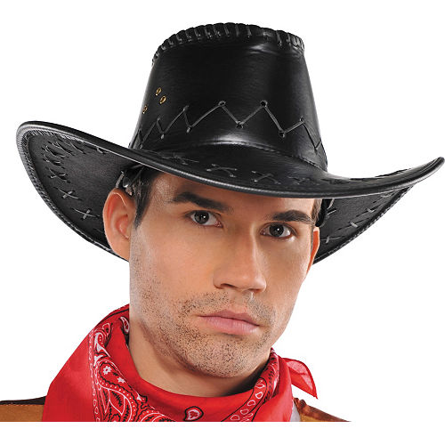 Faux Leather Cowboy Hat Image #2