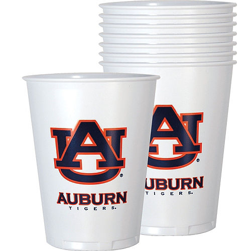 Auburn Tigers Plastic Cups 8ct Image #1