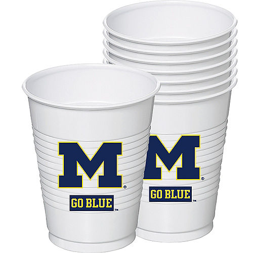 Michigan Wolverines Plastic Cups 8ct Image #1
