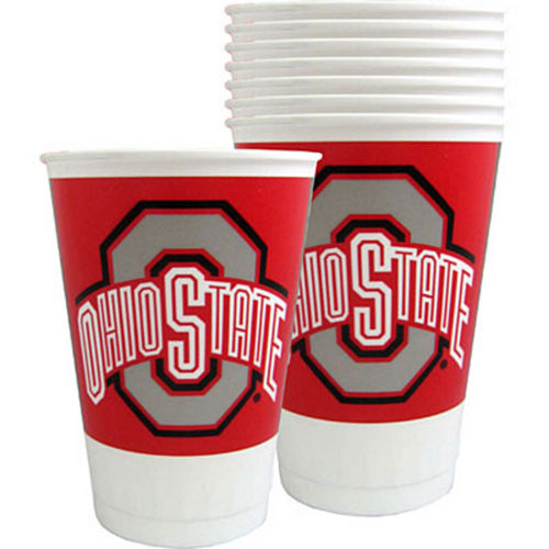 Nav Item for Ohio State Buckeyes Plastic Cups 8ct Image #1