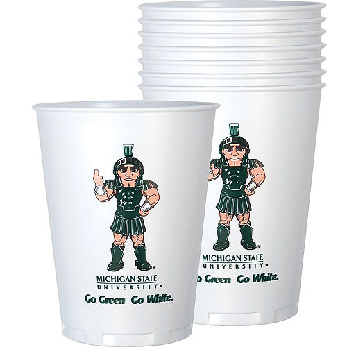 Nav Item for Michigan State Spartans Plastic Cups 8ct Image #1