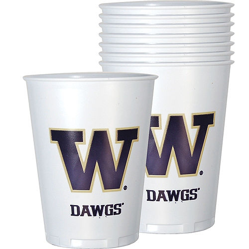 Washington Huskies Plastic Cups 8ct Image #1