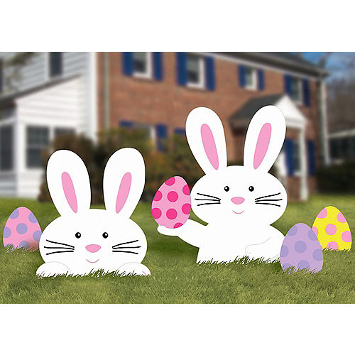 Nav Item for Easter Bunnies & Eggs Yard Stakes 5ct Image #1
