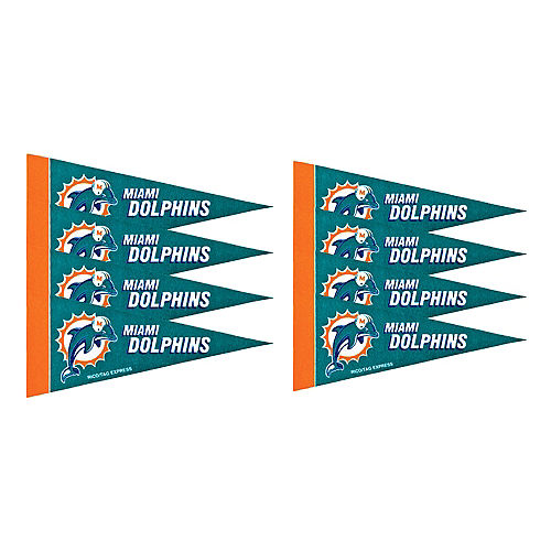 Miami Dolphins Pennants 8ct Image #1