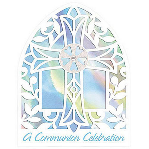 Nav Item for Novelty Blue Communion Invitations 8ct Image #1