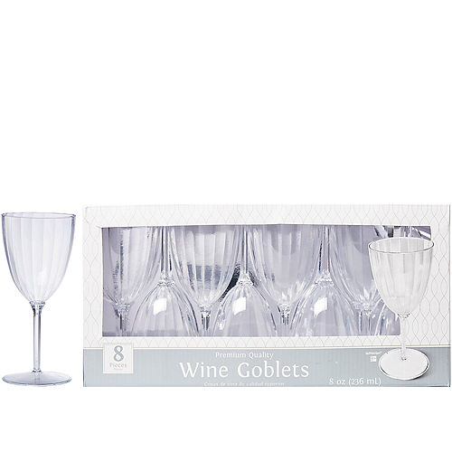 Nav Item for CLEAR Premium Plastic Wine Glasses 8ct Image #1
