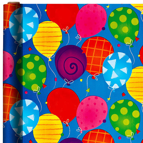 Nav Item for Jumbo Bright Balloon Gift Wrap Image #1