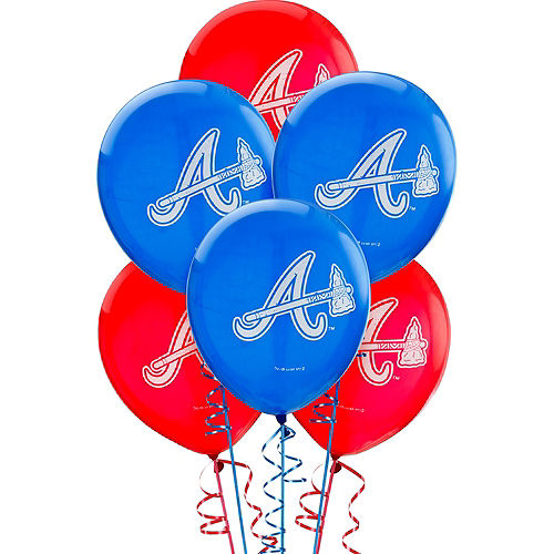 Nav Item for Atlanta Braves Balloons 6ct Image #1
