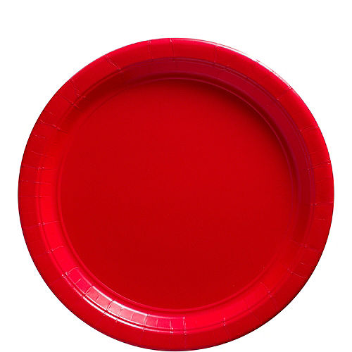 Red Paper Lunch Plates, 8.5in, 20ct Image #1