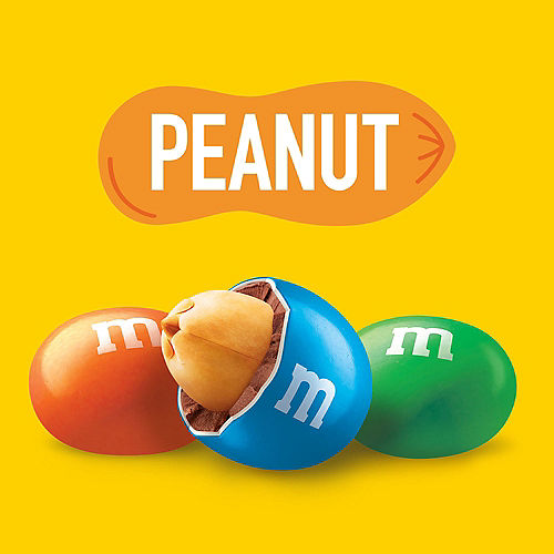 Peanut M&M's Milk Chocolate Candies Fun Size Pouches Bag, 16pc Image #3