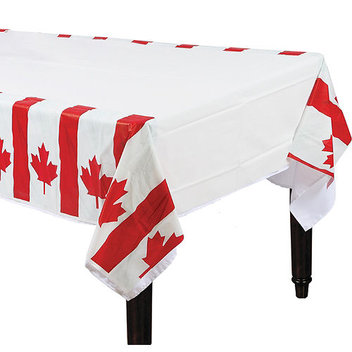Waving Canadian Flag Table Cover 54in x 96in Image #1