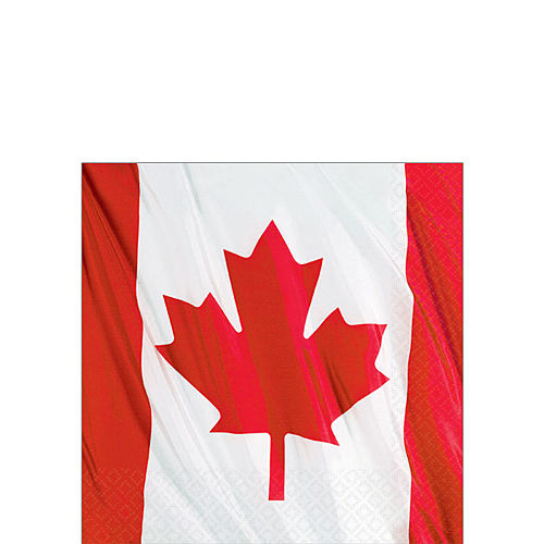 Waving Canadian Flag Beverage Napkins 30ct Image #1