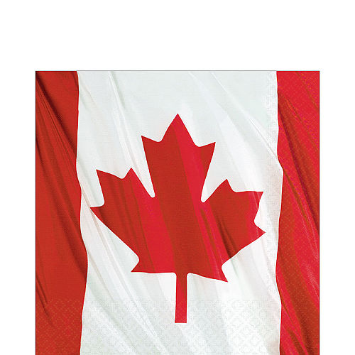 Nav Item for Waving Canadian Flag Lunch Napkins 20ct Image #1
