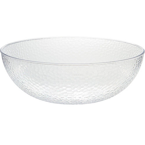 CLEAR Hammered Plastic Bowl Image #1