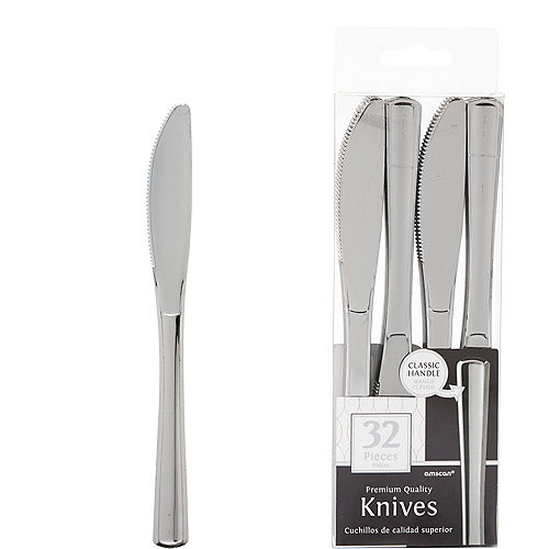 Nav Item for Silver Premium Plastic Knives 32ct Image #1
