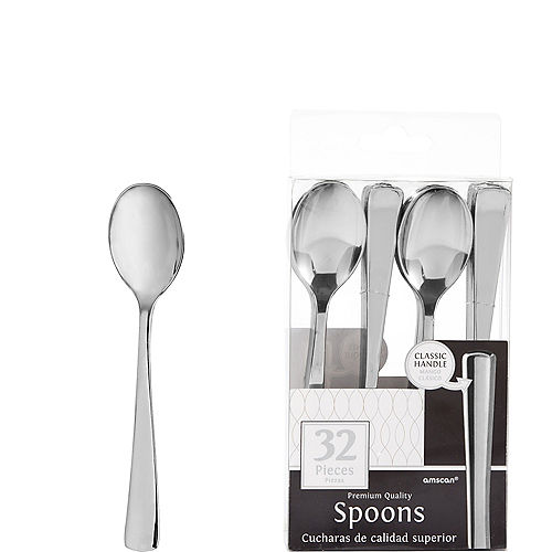 Nav Item for Silver Premium Plastic Spoons 32ct Image #1
