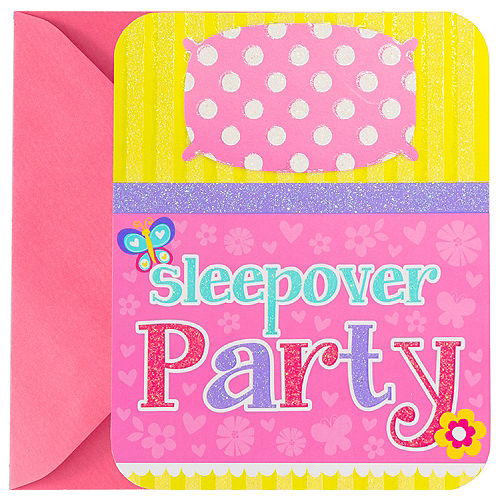 Premium Sliding Slumber Party Invitations 8ct Image #1
