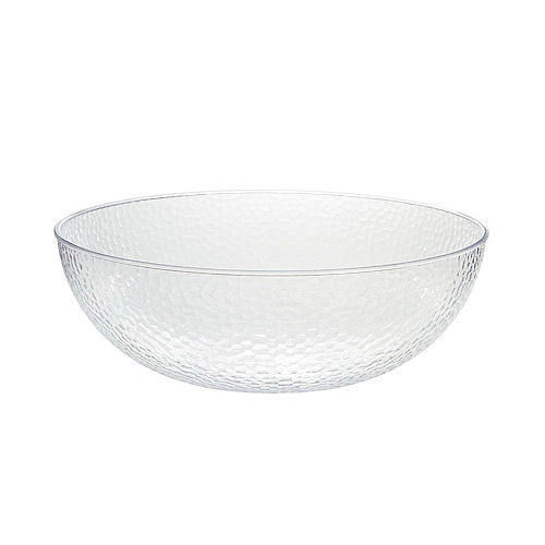 CLEAR Hammered Plastic Bowl Image #1
