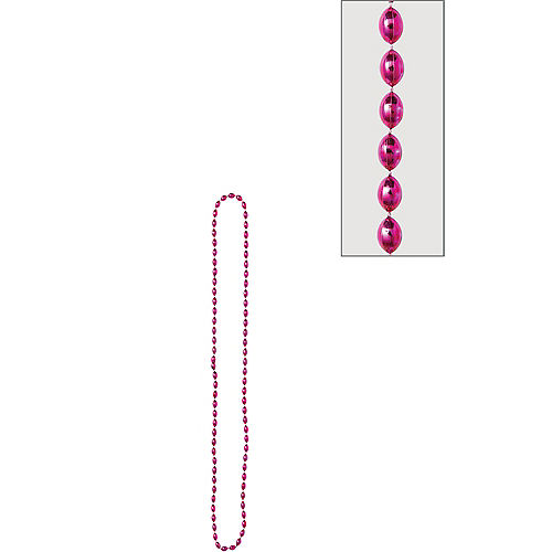 Nav Item for Metallic Pink Bead Necklace Image #1