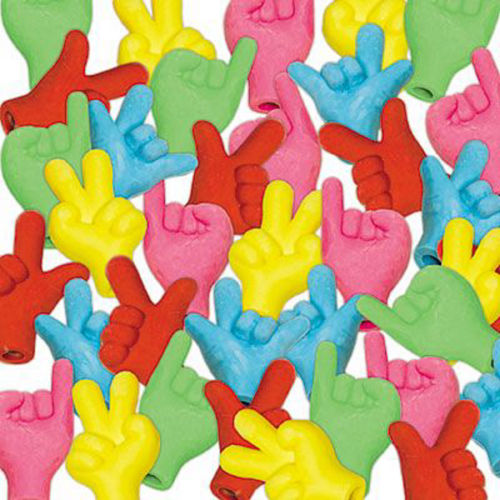Hand Eraser Toppers 48ct Image #2