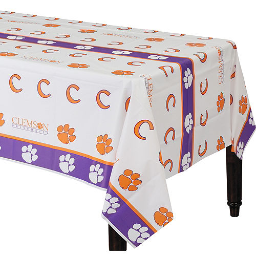 Clemson Tigers Plastic Table Cover Image #1
