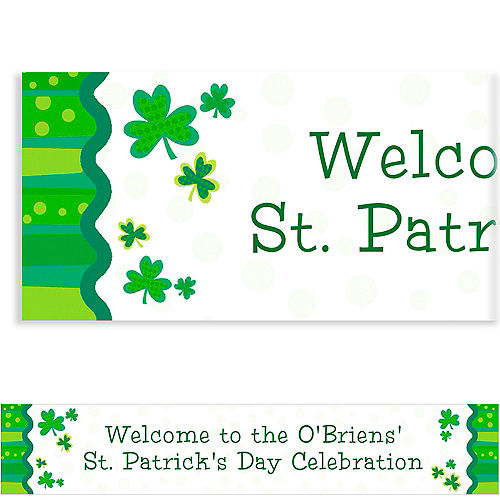 Nav Item for Custom Lucky Wishes St. Patrick's Day Banner 6ft Image #1