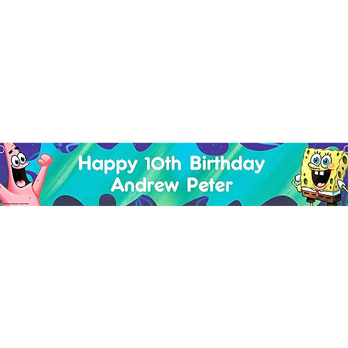 Nav Item for Custom SpongeBob Classic Birthday Banner 6ft Image #1