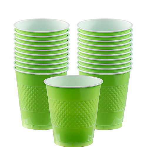 Kiwi Green Plastic Cups 20ct Image #1